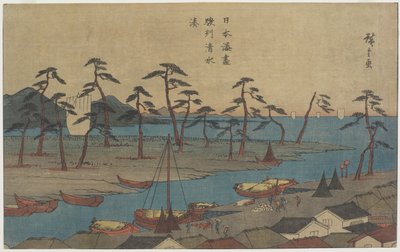 Porto di Shimizu nella Provincia di Suruga, c. 1840-1843 da Utagawa Hiroshige