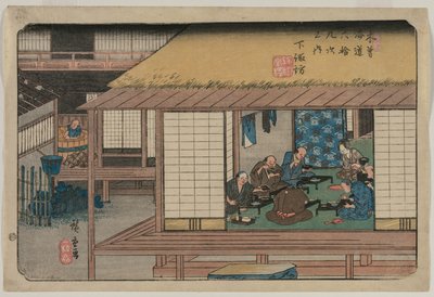Shimosuwa, dalla serie Sessantanove Stazioni del Kisokaidō da Utagawa Hiroshige