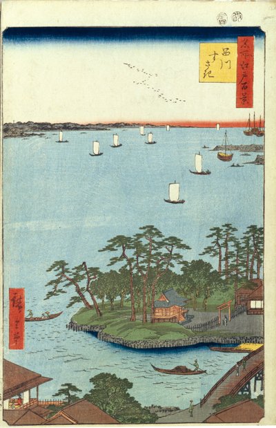 Shinagawa Susaki Cento famosi vedute di Edo, 1856-1858 da Utagawa Hiroshige