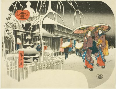 Neve (Yuki), dalla serie "Luoghi Famosi di Edo (Edo meisho)" da Utagawa Hiroshige