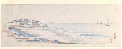 Alba nevosa a Susaki, dalla serie Lettera-Foglio, c.1839-40 da Utagawa Hiroshige