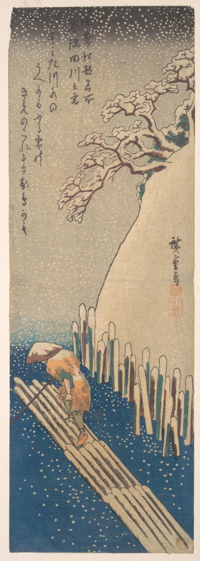Schnee am Sumida-Fluss da Utagawa Hiroshige