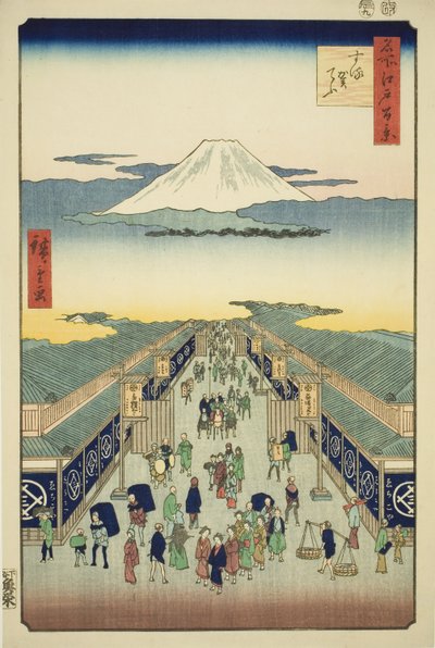 Surugacho, dalla serie Cento vedute famose di Edo da Utagawa Hiroshige