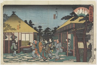Tagawaya Davanti al Tempio O_onji, c. 1835-1842 da Utagawa Hiroshige