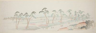 Terreni di equitazione di Takada (Takada baba), dalla serie "Tredici vedute dei dintorni di Edo" da Utagawa Hiroshige