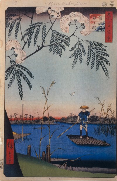 Il fiume Ayase e Kanegafuchi Cento famosi vedute di Edo, 1856-1858 da Utagawa Hiroshige