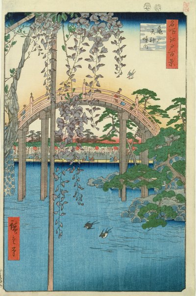 Il ponte con glicine o Kameido Tenjin Keidai, tavola 57 da 