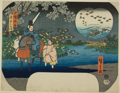 Il fiume gioiello Ide nella provincia di Yamashiro (Yamashiro Ide) e il fiume gioiello Noda nella provincia di Mutsu (Mutsu Noda no Tamagawa), dalla serie "Sei fiumi gioiello in varie province (Shokoku Mu Tamagawa)" da Utagawa Hiroshige