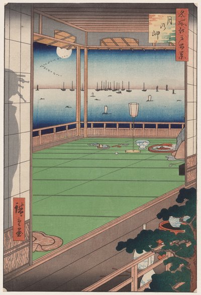 Il promontorio da cui ammirare la luna, tratto da “Cento vedute di luoghi famosi di Edo” da Utagawa Hiroshige