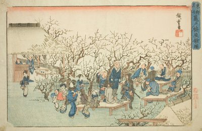Il Giardino di Prugne a Komeido, dalla serie "Luoghi Famosi nella Capitale Orientale" da Utagawa Hiroshige