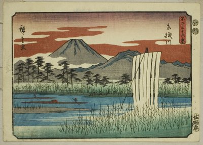 Il fiume Sagami, dalla serie "Trentasei vedute del Monte Fuji" da Utagawa Hiroshige