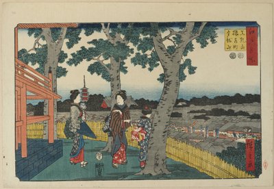 La Vista della Collina di Matuschiyama, Distretto di Saruwaka e Tempio di Kinryu_zan, novembre 1853 da Utagawa Hiroshige
