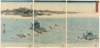 I vortici nello stretto di Naruto, provincia di Awa da Utagawa Hiroshige