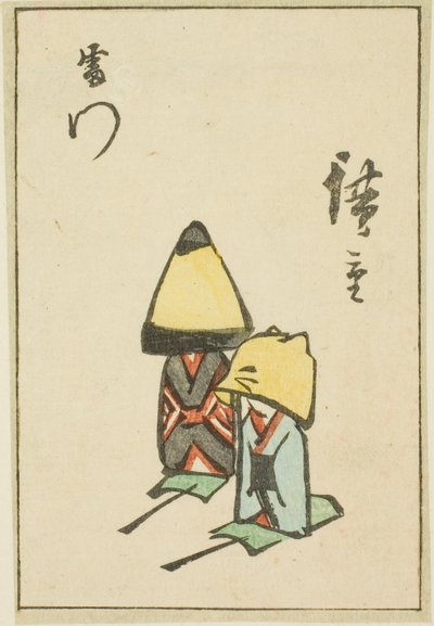 Porta del tuono (Kaminarimon), sezione di un foglio dalla serie "Immagini ritagliate di luoghi famosi a Edo (Edo meisho harimaze zue)" da Utagawa Hiroshige