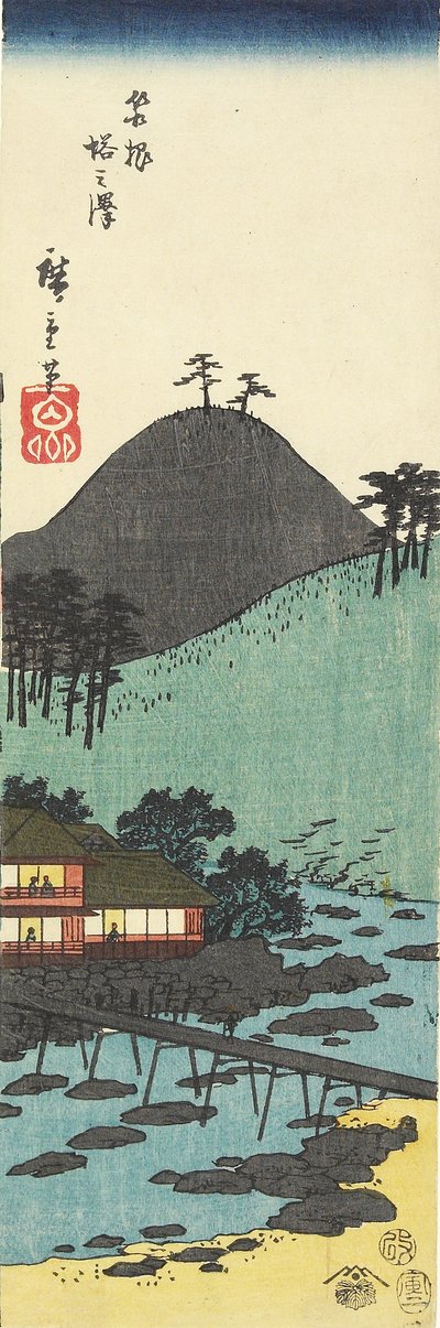 Villaggio di Tonosawa a Hakone, febbraio 1854 da Utagawa Hiroshige