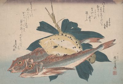 Due gallinelle e una sogliola da Utagawa Hiroshige