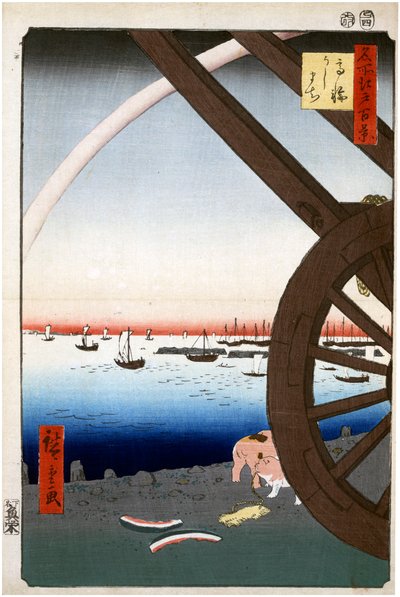 Ushimachi, Takanawa Cento vedute famose di Edo, 1856-1858 da Utagawa Hiroshige