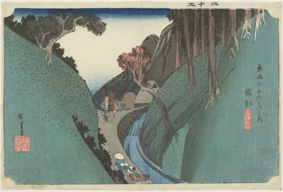 Monte Utsu, Okabe, c. 1833 da Utagawa Hiroshige