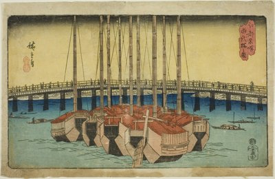 Veduta del ponte Eitai, dalla serie "Luoghi famosi di Edo" da Utagawa Hiroshige