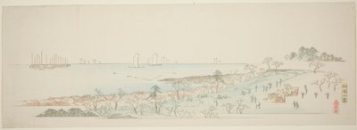 Veduta della collina di Goten (Gotenyama no zu), dalla serie "Tredici vedute dei dintorni di Edo" da Utagawa Hiroshige