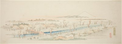 Vista di Koganei (Koganei no kei), da una serie senza titolo di famose vedute dei sobborghi di Edo da Utagawa Hiroshige