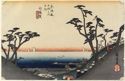 Veduta della salita di Shiomi, Shirasuga, c. 1833 da Utagawa Hiroshige