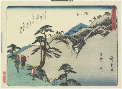 Vista del Monte Fudesaka a Sakanoshita, 1837-1844 da Utagawa Hiroshige