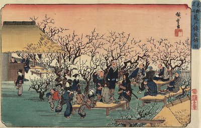 Vista del Giardino dei Prugni a Kameido, 1832-1834 da Utagawa Hiroshige