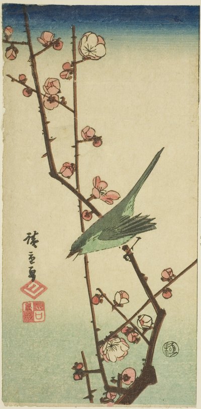 Sylvia su ramo di prugna da Utagawa Hiroshige