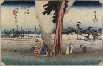 Scena Invernale, Hamamatsu, c. 1833 da Utagawa Hiroshige
