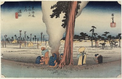 Scena invernale, Hamamatsu, c. 1833 da Utagawa Hiroshige