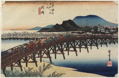 Ponte Yahagi, Okazaki, c. 1833 da Utagawa Hiroshige