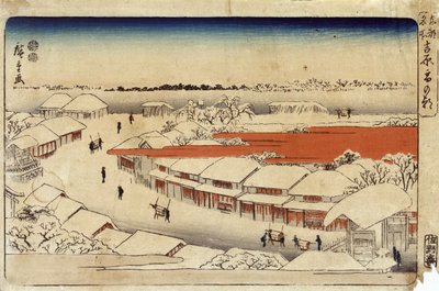 Yoshiwara Yuki no Asa, 1850 da Utagawa Hiroshige