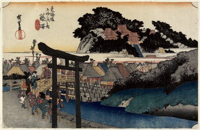 Tempio Yugyo_ji, Fujisawa, c. 1833 da Utagawa Hiroshige