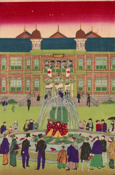 Seconda esposizione industriale nazionale al Parco Ueno da Utagawa Hiroshige III