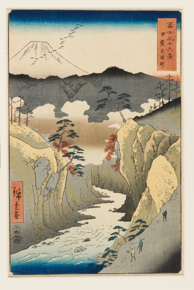 Passo di Inume nella provincia di Kai da Utagawa II Hiroshige