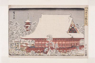 Fiera di fine anno al tempio Kinryūzan ad Asakusa da Utagawa II Hiroshige