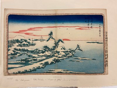 Neve a Capodanno a Susaki da Utagawa I Hiroshige