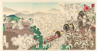 Il piccolo combattimento a Seoul, Corea da Utagawa Kokunimasa