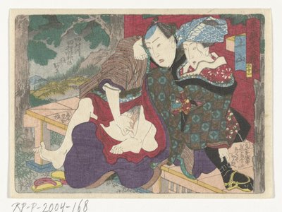 La stazione di posta Tsuchiyama (serie: La via erotica verso la capitale) da Utagawa Kunisada (I) (attributed to)