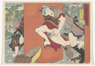 Un incontro al tempio da Utagawa Kunisada (I) (attributed to)