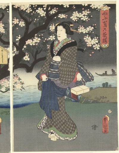 Passeggiata serale lungo il fiume da Utagawa Kunisada (I)