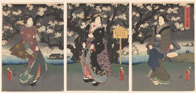 Passeggiata serale lungo il fiume da Utagawa Kunisada (I)