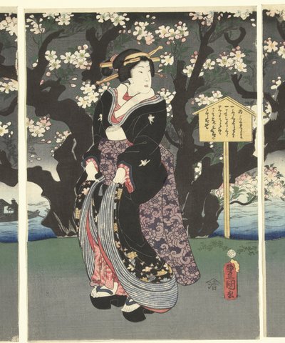 Passeggiata serale lungo il fiume da Utagawa Kunisada (I)