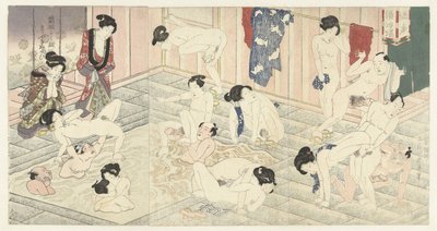 Bagno pubblico a Hakone da Utagawa Kunisada (I)