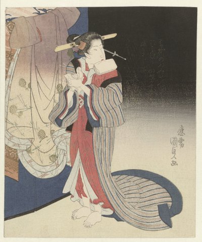 Cortigiana che si prepara per la notte da Utagawa Kunisada (I)