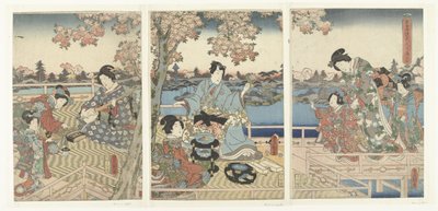 Un banchetto primaverile per il Genji orientale da Utagawa Kunisada (I)