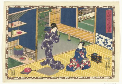 Capitolo 44 (Fedeli rappresentazioni del Principe Splendente) (Sono sugata Hikaru no utsushi-e) da Utagawa Kunisada (I)
