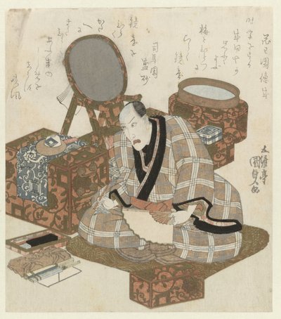 Ichikawa Danjūrō VII nel suo camerino da Utagawa Kunisada (I)