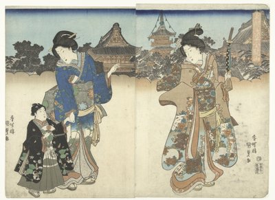 Kinryuzan ad Asakusa nella capitale orientale Toto Asakusa Kinryuzan da Utagawa Kunisada (I)